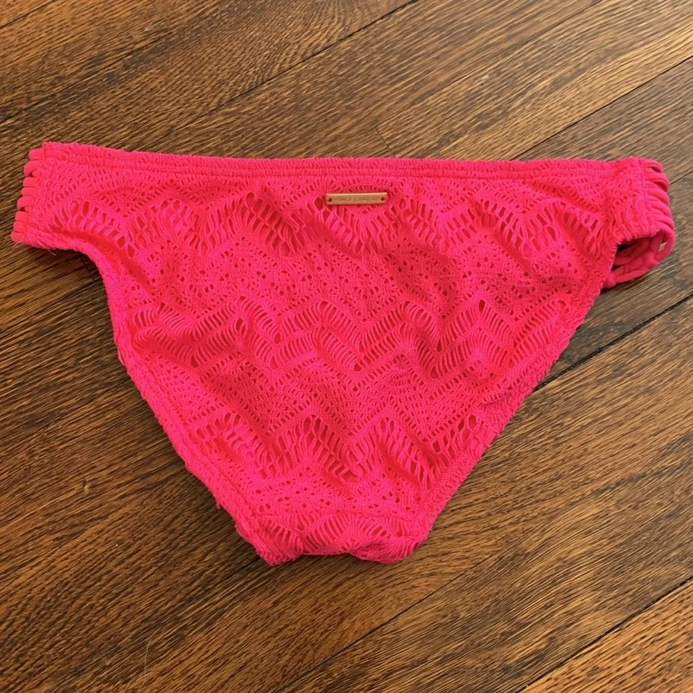 Vince Camuto Vibrant Pink Lace Bikini Bottom
